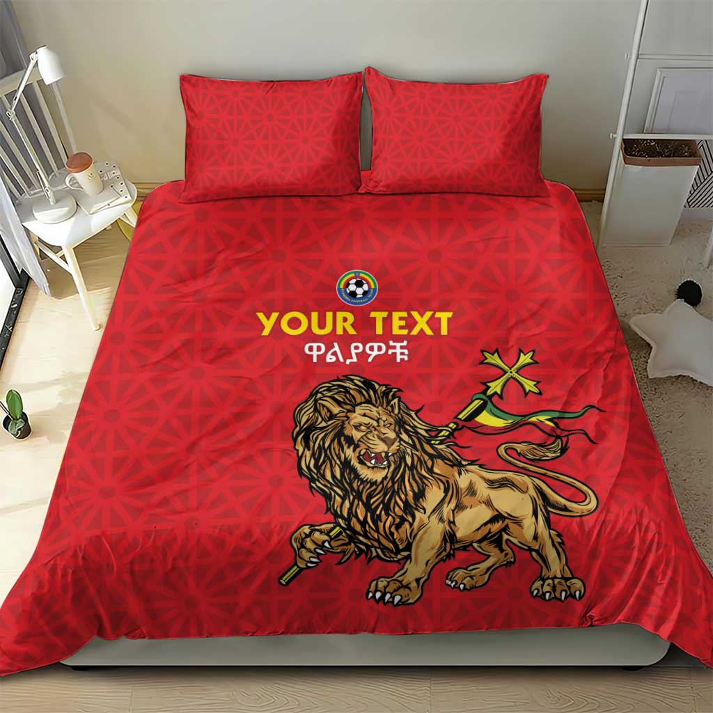 Custom Ethiopia Football Bedding Set Come On Walia Ibex