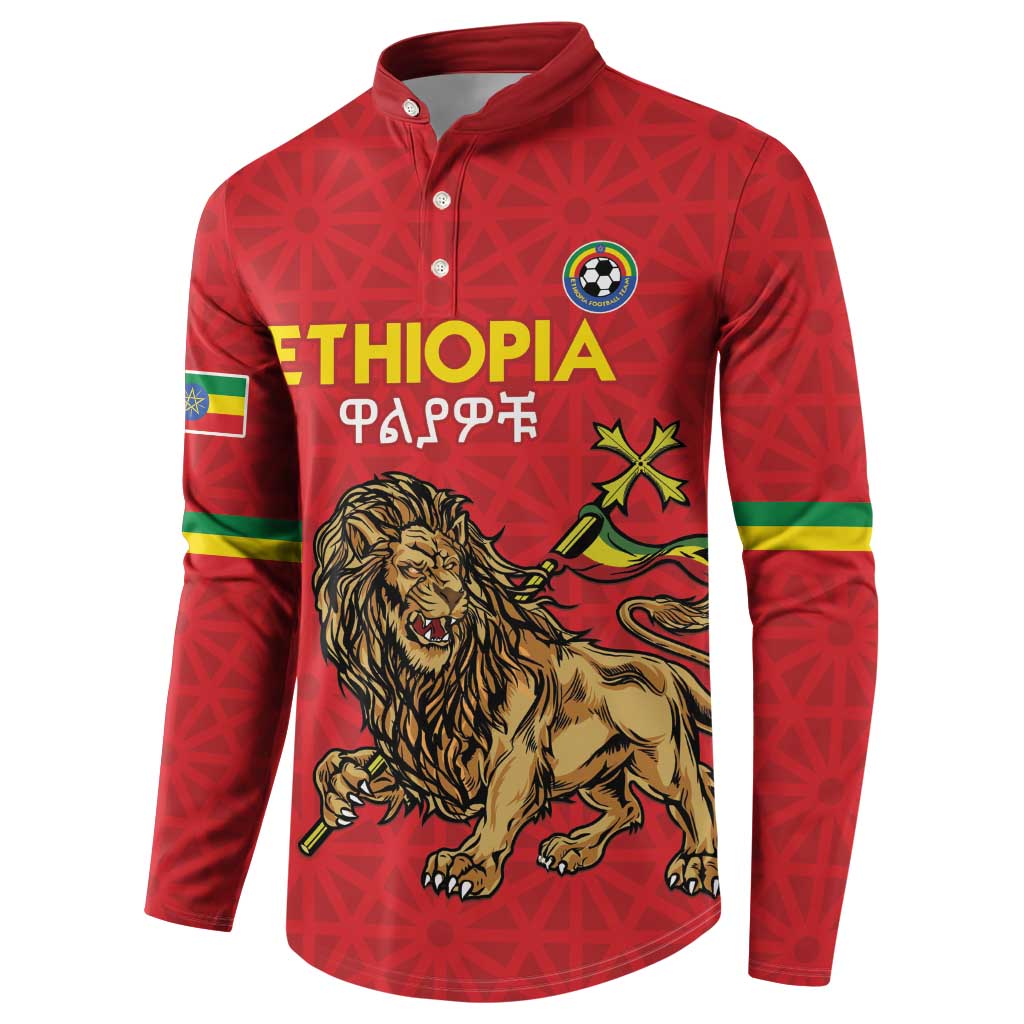 Custom Ethiopia Football Button Sweatshirt Come On Walia Ibex
