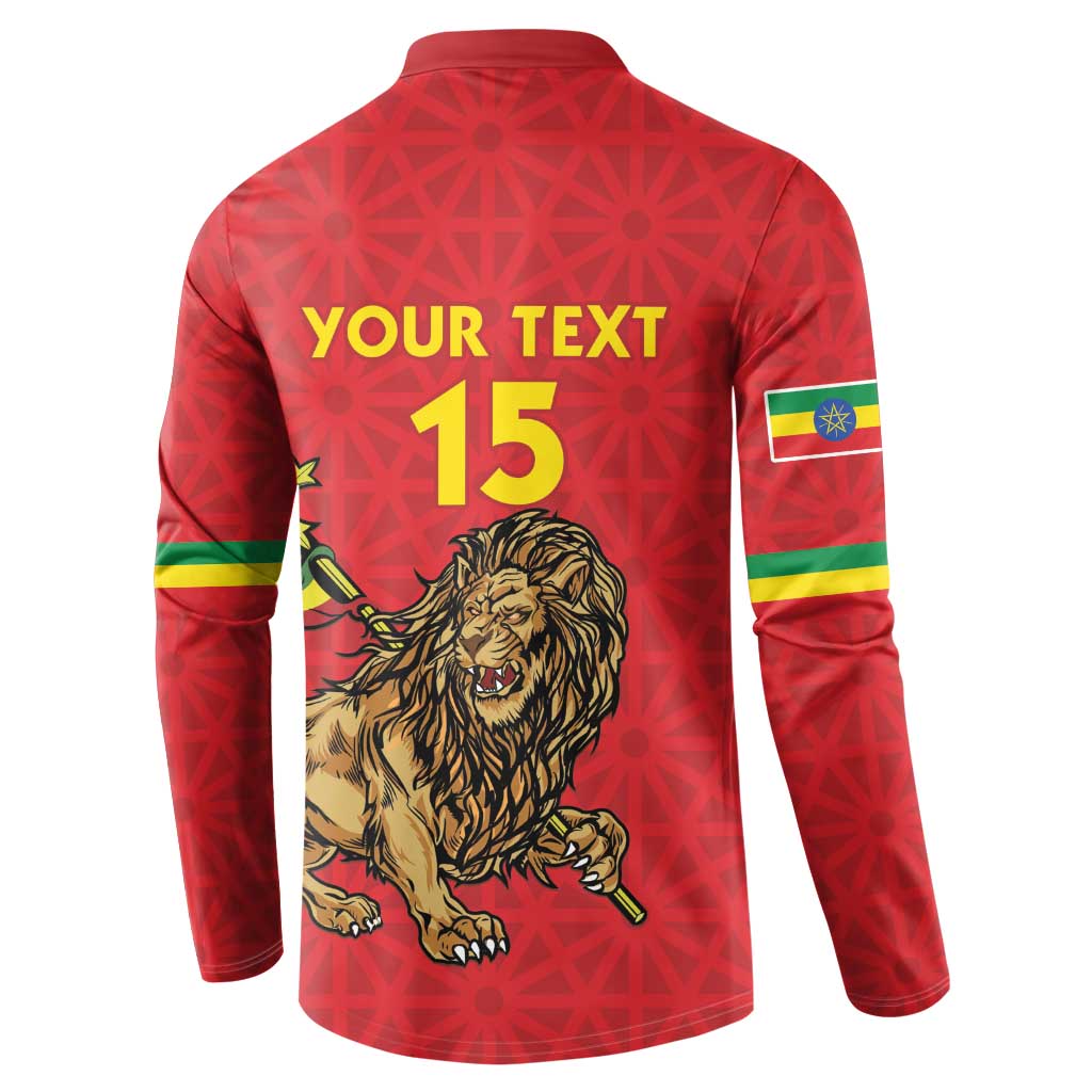 Custom Ethiopia Football Button Sweatshirt Come On Walia Ibex