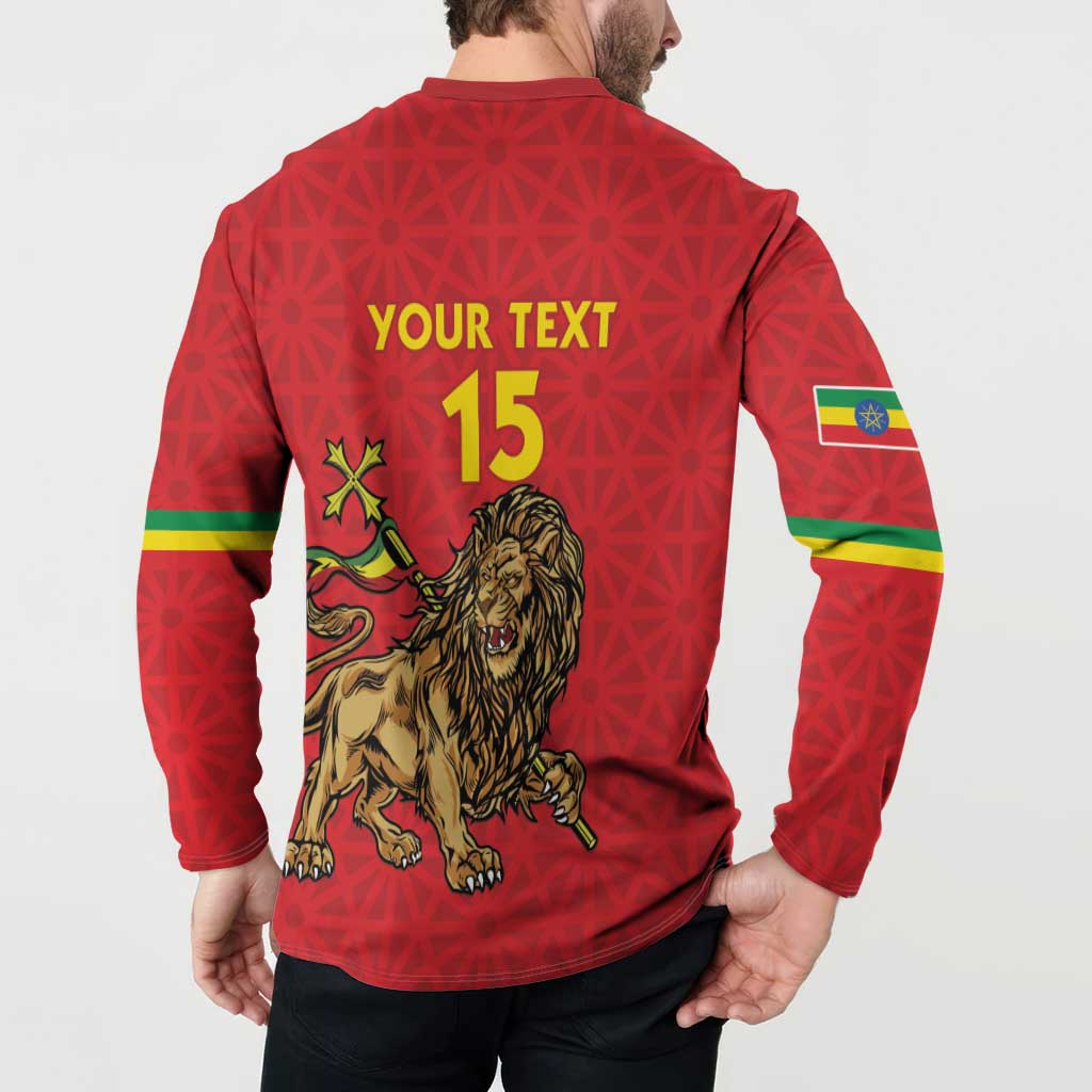 Custom Ethiopia Football Button Sweatshirt Come On Walia Ibex