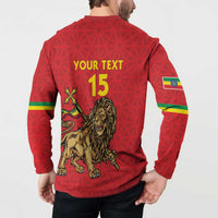 Custom Ethiopia Football Button Sweatshirt Come On Walia Ibex