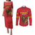 Custom Ethiopia Football Couples Matching Puletasi and Long Sleeve Button Shirt Come On Walia Ibex