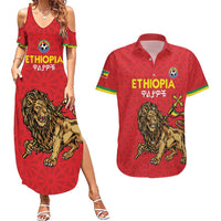 Custom Ethiopia Football Couples Matching Summer Maxi Dress and Hawaiian Shirt Come On Walia Ibex