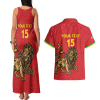 Custom Ethiopia Football Couples Matching Tank Maxi Dress and Hawaiian Shirt Come On Walia Ibex