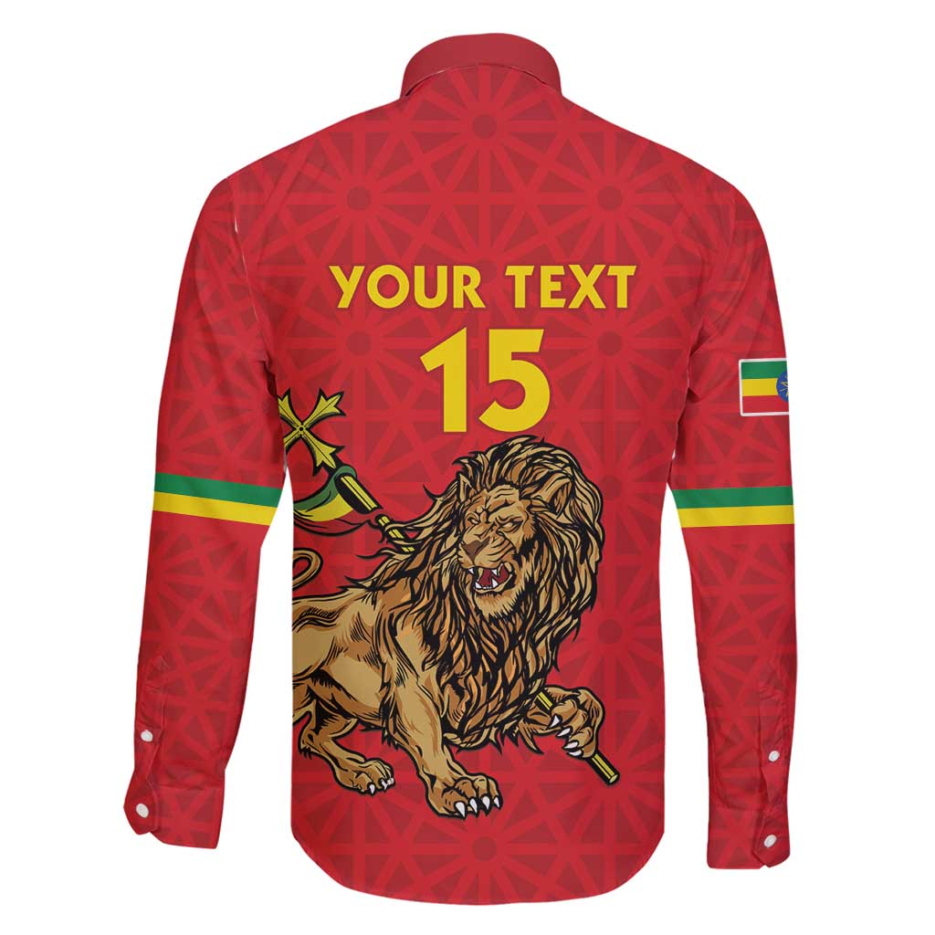 Custom Ethiopia Football Family Matching Long Sleeve Bodycon Dress and Hawaiian Shirt Come On Walia Ibex