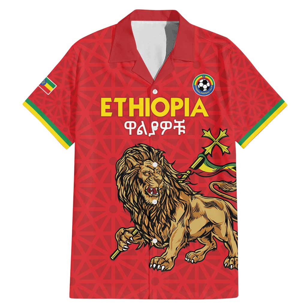 Custom Ethiopia Football Family Matching Mermaid Dress and Hawaiian Shirt Come On Walia Ibex