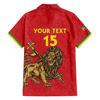 Custom Ethiopia Football Family Matching Off Shoulder Maxi Dress and Hawaiian Shirt Come On Walia Ibex