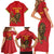 Custom Ethiopia Football Family Matching Short Sleeve Bodycon Dress and Hawaiian Shirt Come On Walia Ibex