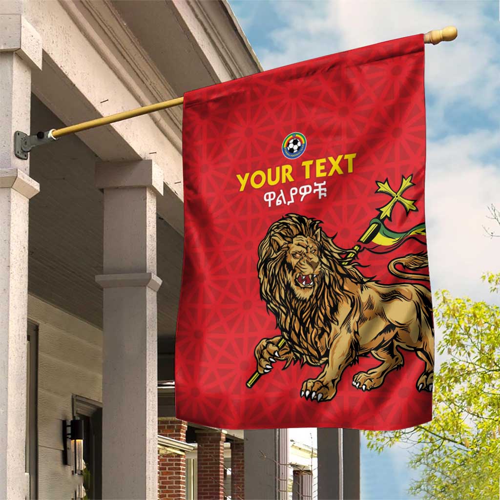 Custom Ethiopia Football Garden Flag Come On Walia Ibex