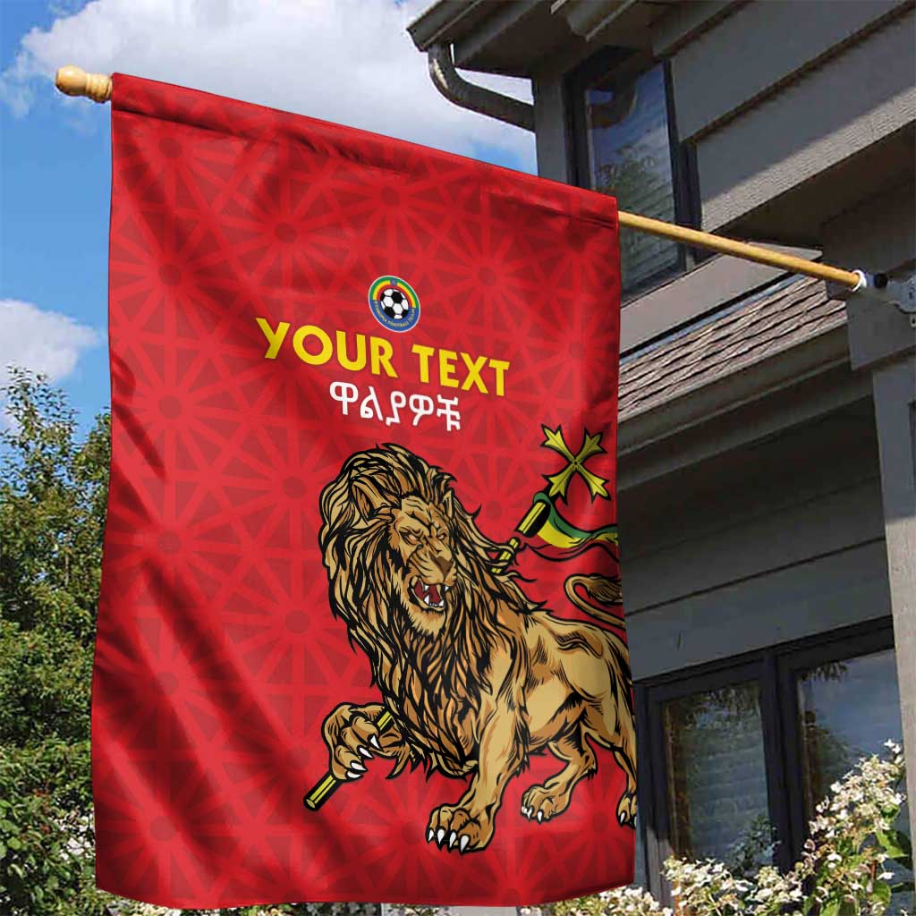 Custom Ethiopia Football Garden Flag Come On Walia Ibex