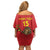 Custom Ethiopia Football Off Shoulder Short Dress Come On Walia Ibex