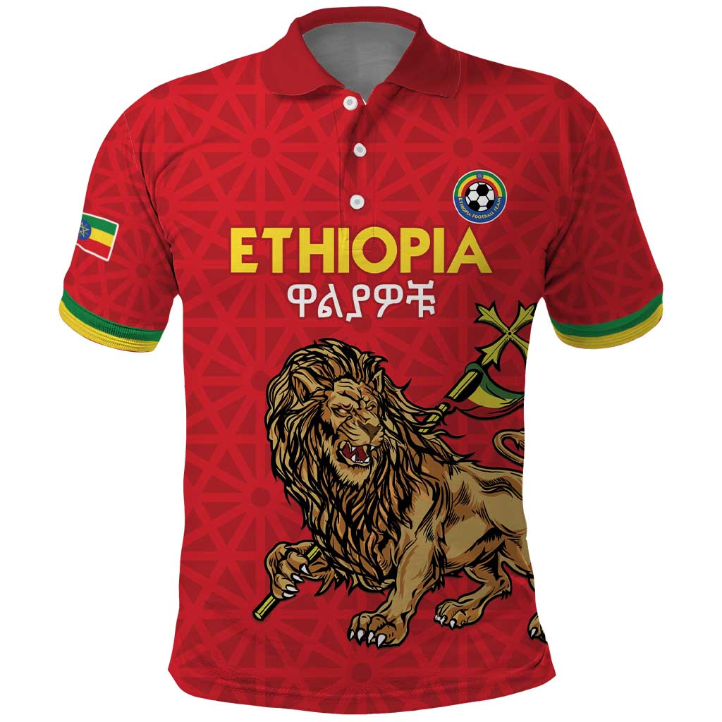 Custom Ethiopia Football Polo Shirt Come On Walia Ibex