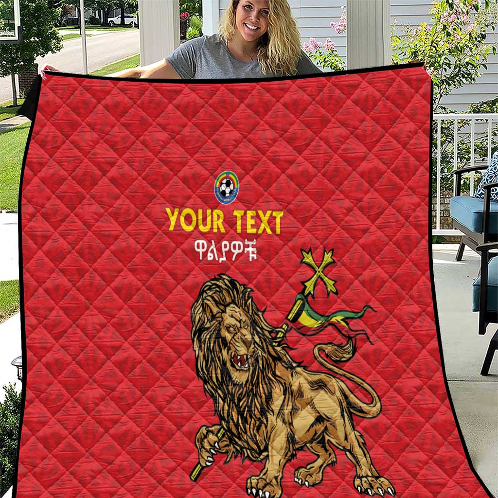 Custom Ethiopia Football Quilt Come On Walia Ibex
