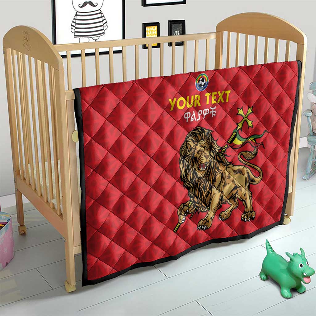 Custom Ethiopia Football Quilt Come On Walia Ibex