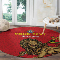 Custom Ethiopia Football Round Carpet Come On Walia Ibex