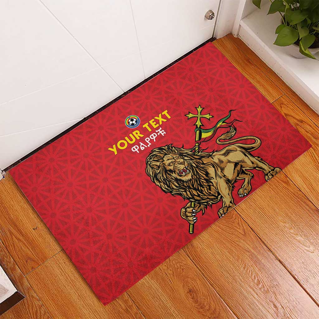 Custom Ethiopia Football Rubber Doormat Come On Walia Ibex
