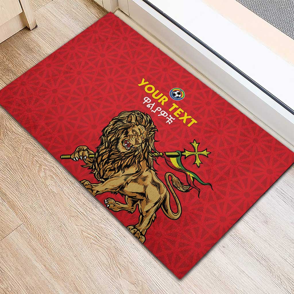 Custom Ethiopia Football Rubber Doormat Come On Walia Ibex
