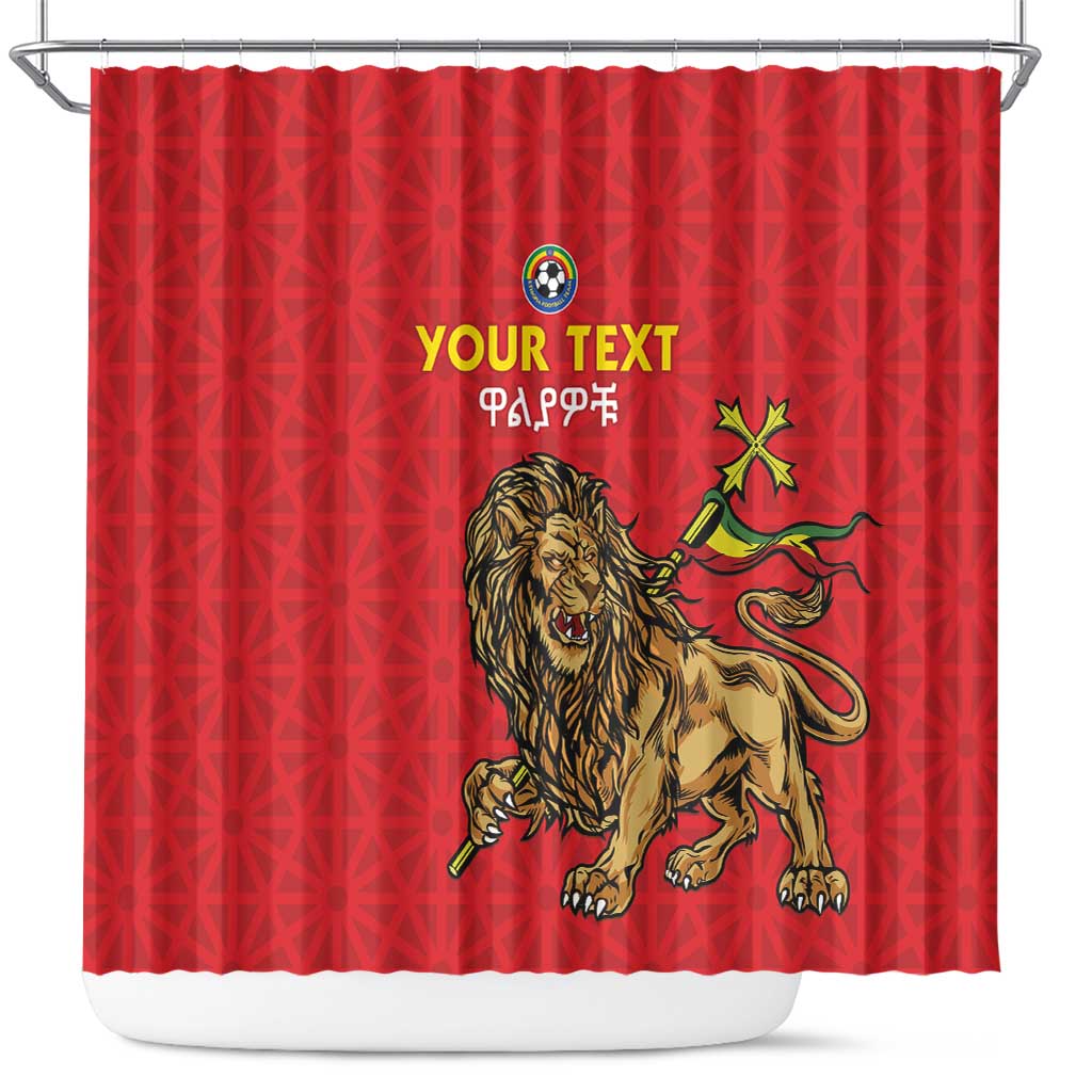 Custom Ethiopia Football Shower Curtain Come On Walia Ibex