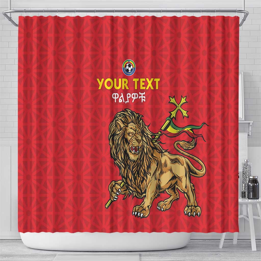 Custom Ethiopia Football Shower Curtain Come On Walia Ibex
