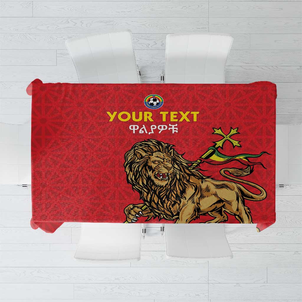 Custom Ethiopia Football Tablecloth Come On Walia Ibex