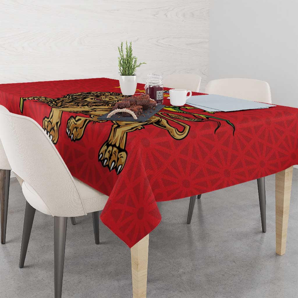 Custom Ethiopia Football Tablecloth Come On Walia Ibex