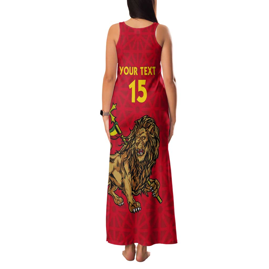Custom Ethiopia Football Tank Maxi Dress Come On Walia Ibex