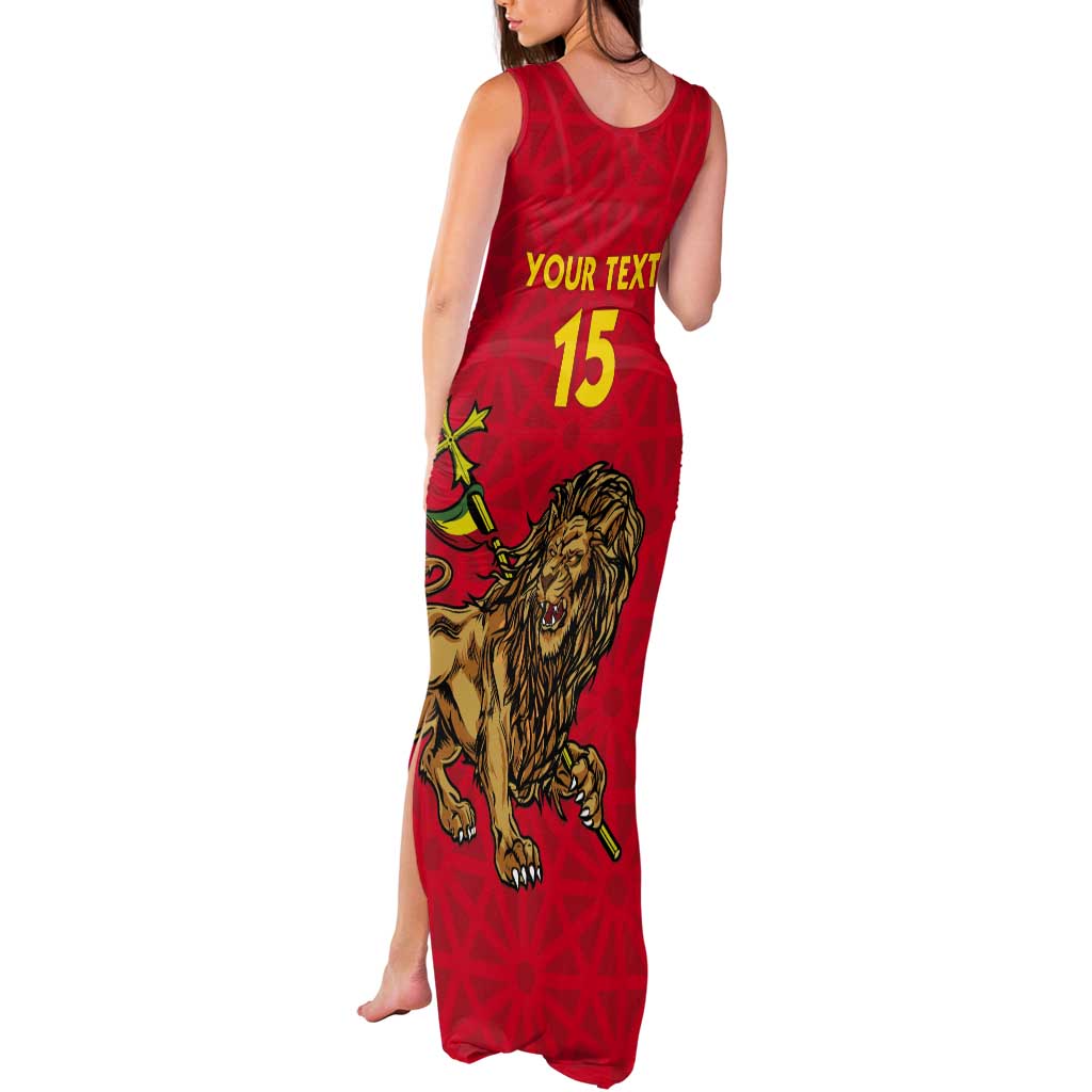 Custom Ethiopia Football Tank Maxi Dress Come On Walia Ibex