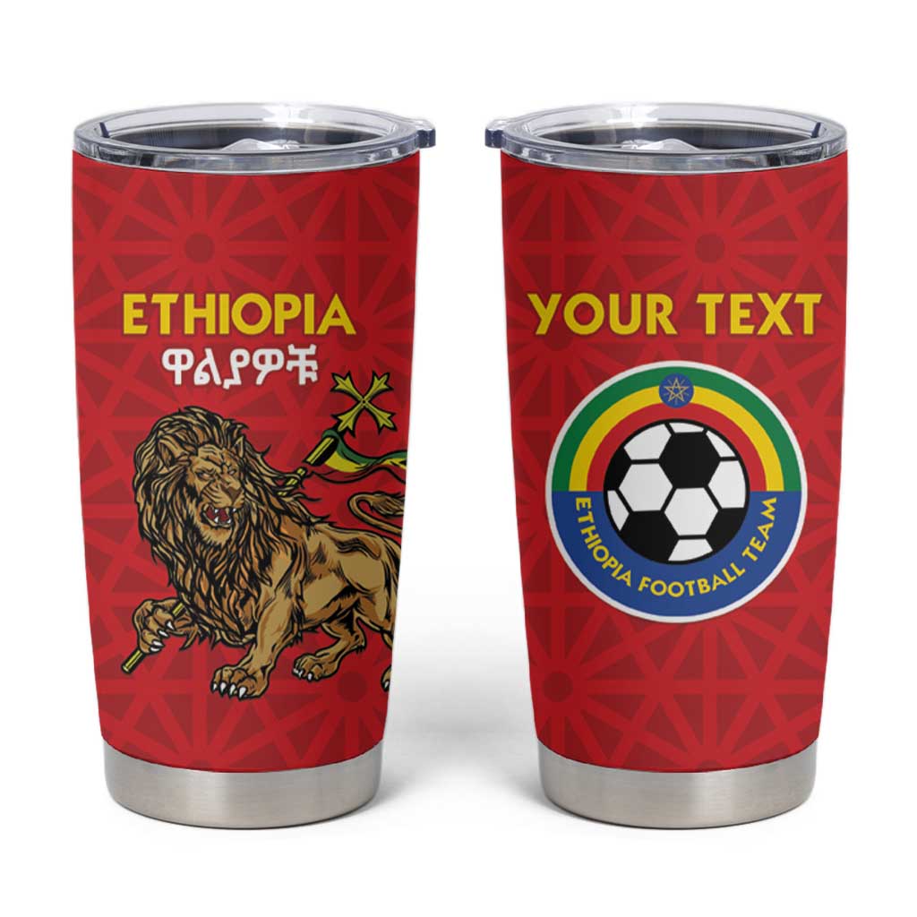 Custom Ethiopia Football Tumbler Cup Come On Walia Ibex