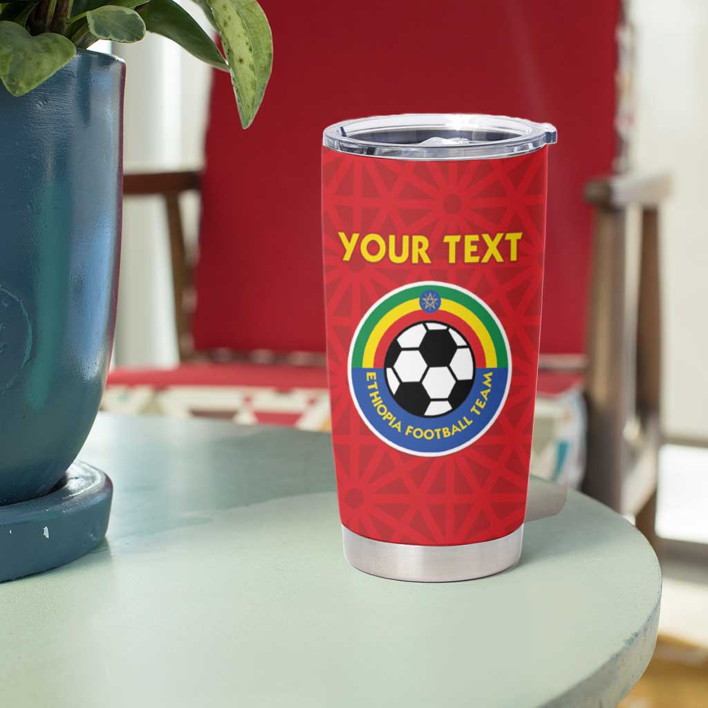 Custom Ethiopia Football Tumbler Cup Come On Walia Ibex