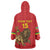 Custom Ethiopia Football Wearable Blanket Hoodie Come On Walia Ibex