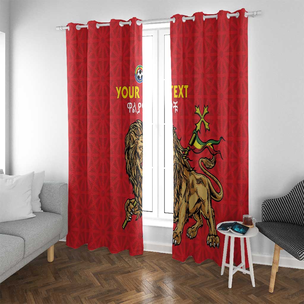 Custom Ethiopia Football Window Curtain Come On Walia Ibex