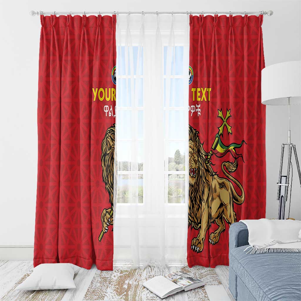 Custom Ethiopia Football Window Curtain Come On Walia Ibex