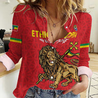 Custom Ethiopia Football Women Casual Shirt Come On Walia Ibex