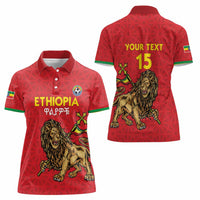 Custom Ethiopia Football Women Polo Shirt Come On Walia Ibex