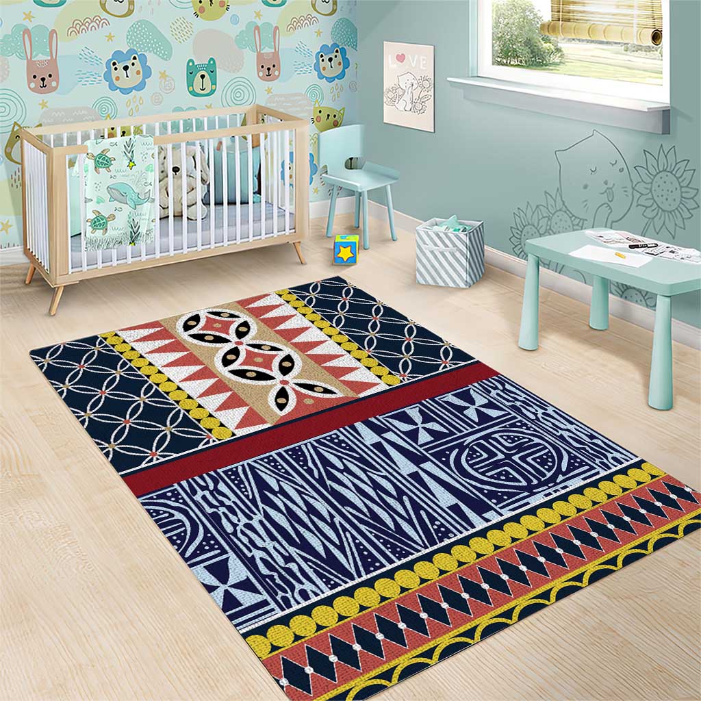 Toghu Bamenda Area Rug Cameroon North West Traditional Pattern