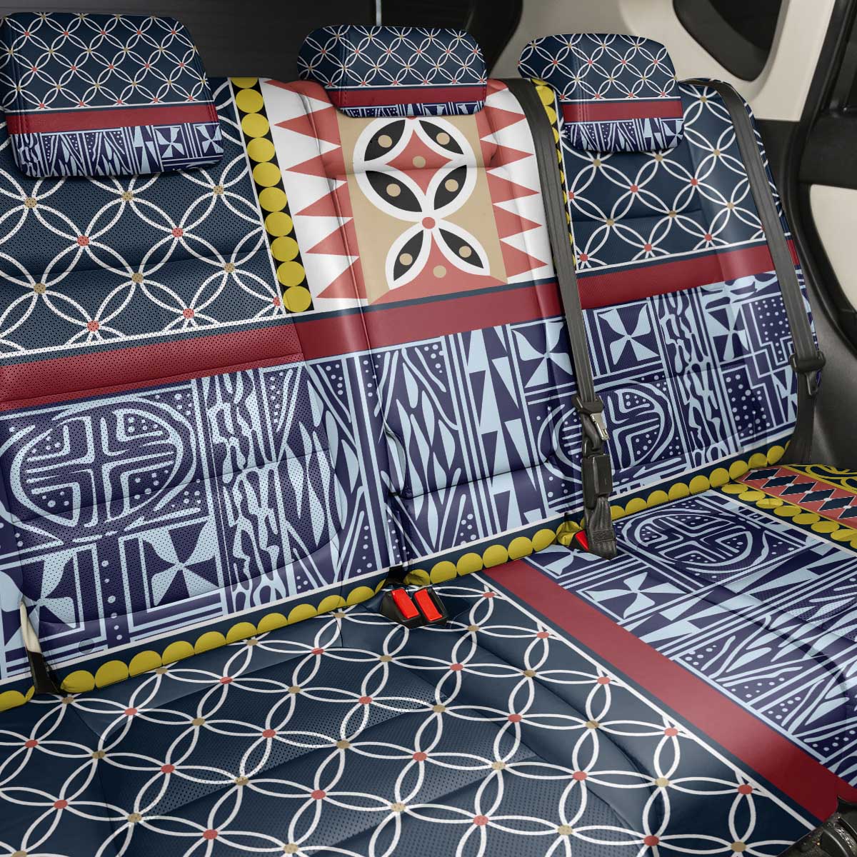 Toghu Bamenda Back Car Seat Cover Cameroon North West Traditional Pattern
