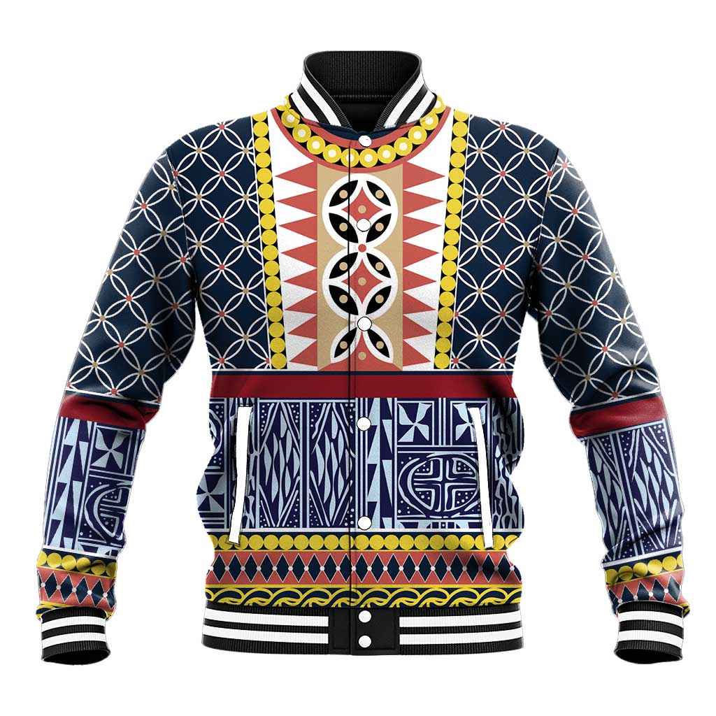 Toghu Bamenda Baseball Jacket Cameroon North West Traditional Pattern