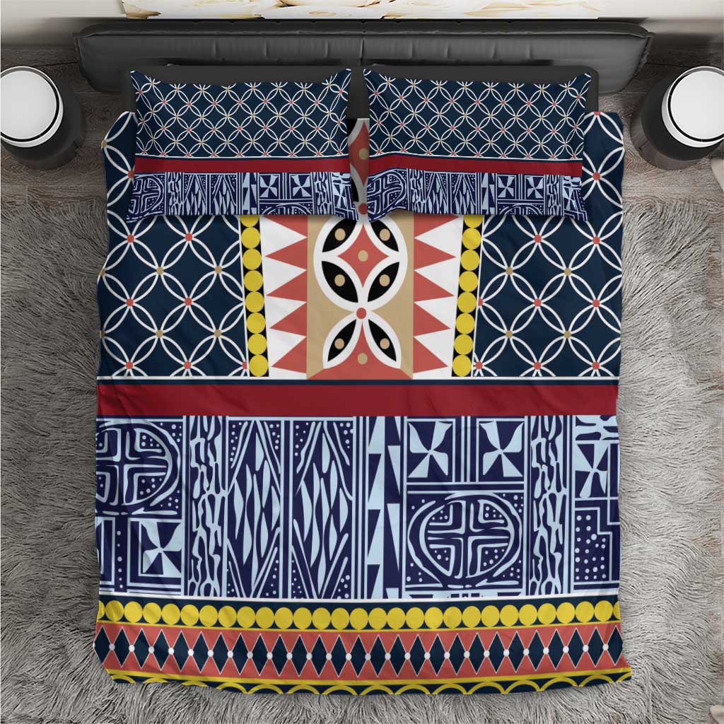 Toghu Bamenda Bedding Set Cameroon North West Traditional Pattern