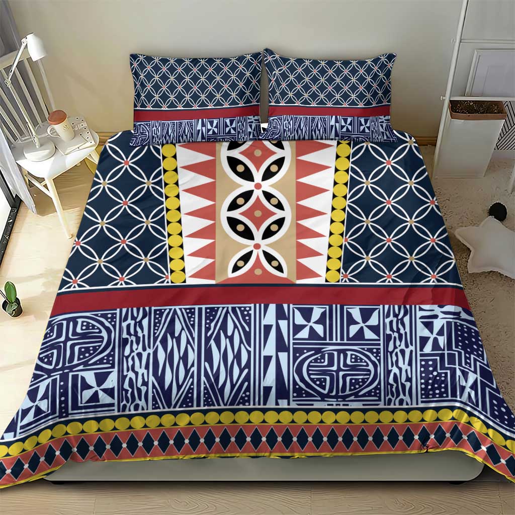 Toghu Bamenda Bedding Set Cameroon North West Traditional Pattern