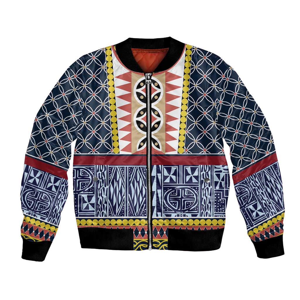 Toghu Bamenda Bomber Jacket Cameroon North West Traditional Pattern