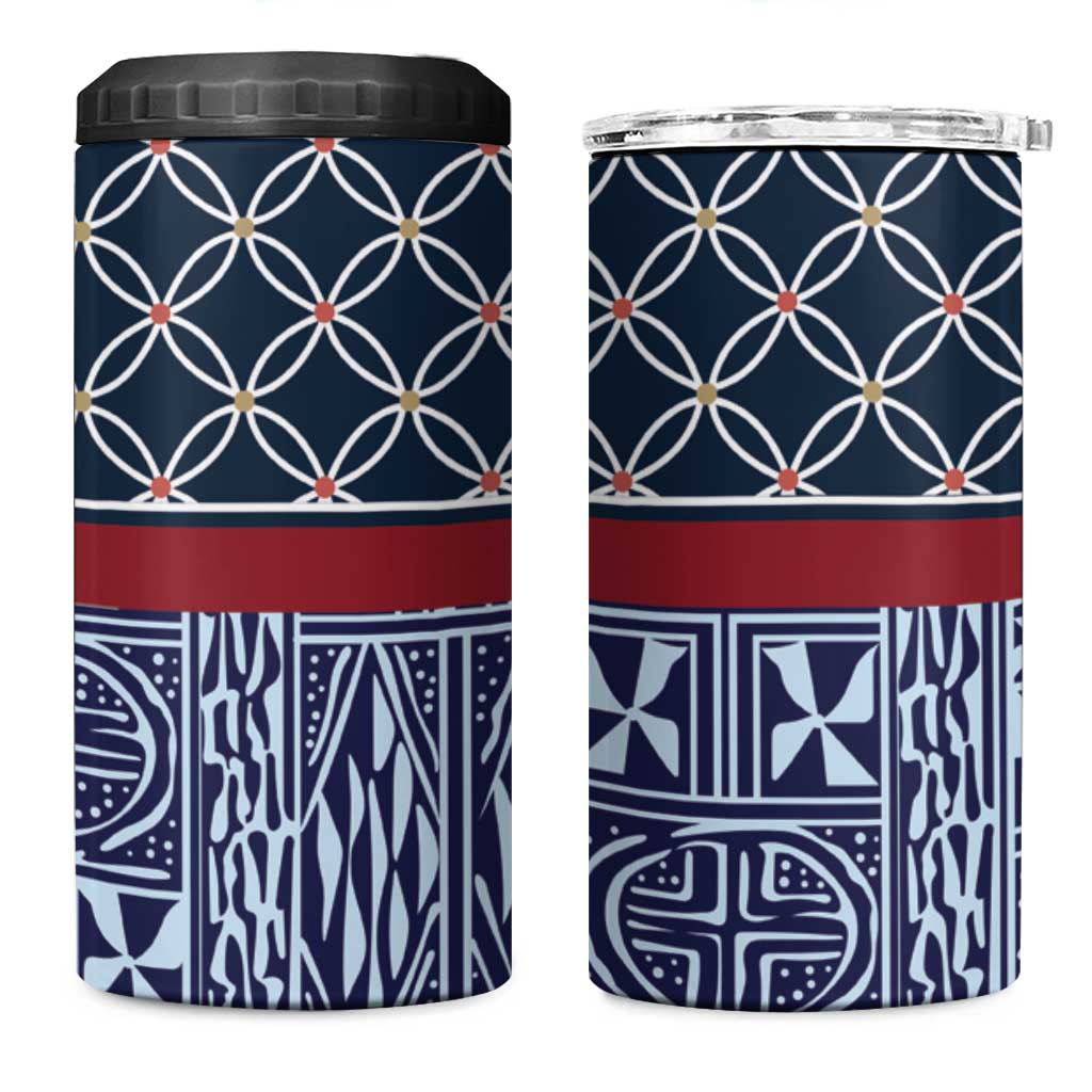 Toghu Bamenda 4 in 1 Can Cooler Tumbler Cameroon North West Traditional Pattern