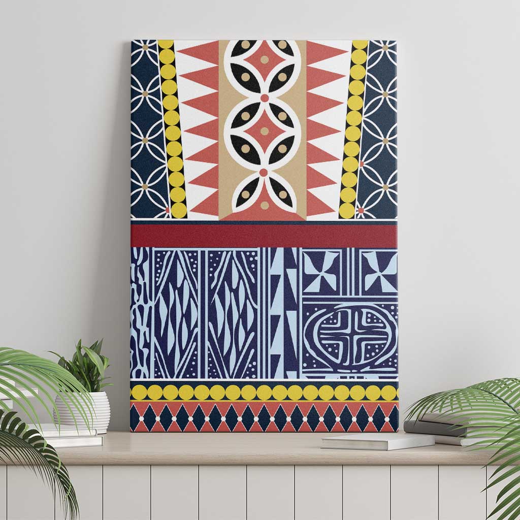 Toghu Bamenda Canvas Wall Art Cameroon North West Traditional Pattern