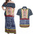 Toghu Bamenda Couples Matching Off Shoulder Maxi Dress and Hawaiian Shirt Cameroon North West Traditional Pattern
