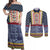 Toghu Bamenda Couples Matching Off Shoulder Maxi Dress and Long Sleeve Button Shirt Cameroon North West Traditional Pattern