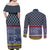 Toghu Bamenda Couples Matching Off Shoulder Maxi Dress and Long Sleeve Button Shirt Cameroon North West Traditional Pattern