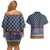 Toghu Bamenda Couples Matching Off Shoulder Short Dress and Hawaiian Shirt Cameroon North West Traditional Pattern
