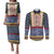 Toghu Bamenda Couples Matching Puletasi and Long Sleeve Button Shirt Cameroon North West Traditional Pattern