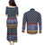 Toghu Bamenda Couples Matching Puletasi and Long Sleeve Button Shirt Cameroon North West Traditional Pattern
