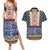 Toghu Bamenda Couples Matching Summer Maxi Dress and Hawaiian Shirt Cameroon North West Traditional Pattern