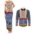 Toghu Bamenda Couples Matching Tank Maxi Dress and Long Sleeve Button Shirt Cameroon North West Traditional Pattern